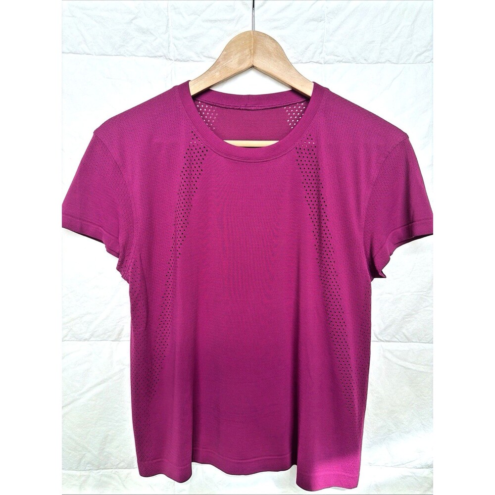 Lululemon Athletica Women’s Magenta Breathable Stretch Crewneck Tee Size 8